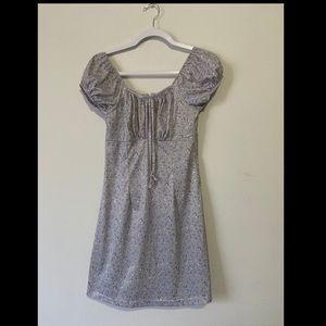 Floral silver dress